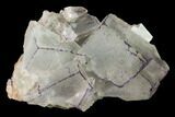 Purple Border, Cubic Fluorite Crystals - China #146979-1